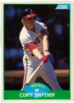 #52 Cory Snyder - Cleveland Indians - 1989 Score Baseball