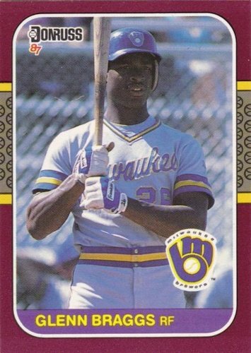 #52 Glenn Braggs - Milwaukee Brewers - 1987 Donruss Opening Day Baseball