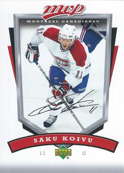#152 Saku Koivu - Montreal Canadiens - 2006-07 Upper Deck MVP Hockey