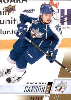 #52 Macauley Carson - Sudbury Wolves - 2017-18 Upper Deck CHL Hockey