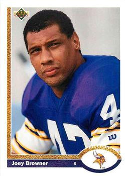#52 Joey Browner - Minnesota Vikings - 1991 Upper Deck Football