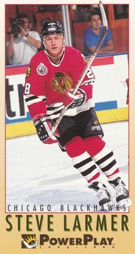 #52 Steve Larmer - Chicago Blackhawks - 1993-94 Fleer PowerPlay Hockey