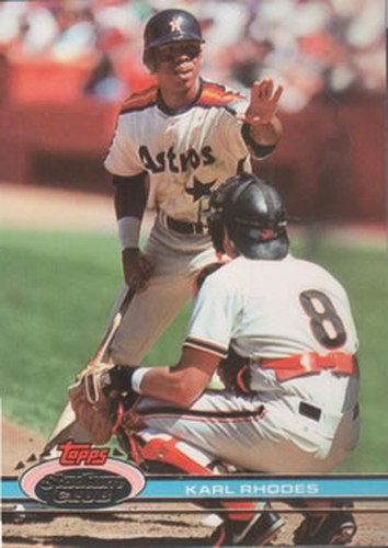 #52 Karl Rhodes - Houston Astros - 1991 Stadium Club Baseball