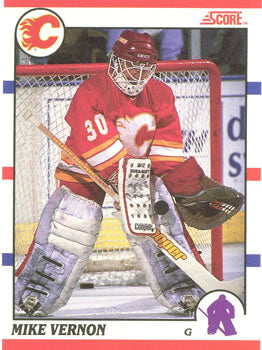 #52 Mike Vernon - Calgary Flames - 1990-91 Score Canadian Hockey