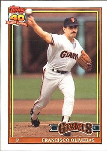 #52 Francisco Oliveras - San Francisco Giants - 1991 O-Pee-Chee Baseball