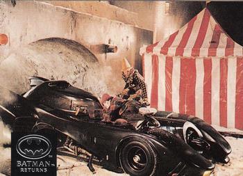 #52 The Batmobile is prepared for the first excit - 1992 Stadium Club Batman Returns