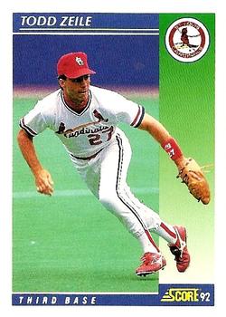 #52 Todd Zeile - St. Louis Cardinals - 1992 Score Baseball