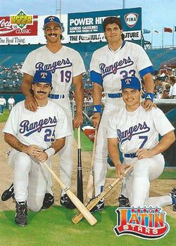 #52 Juan Gonzalez / Jose Canseco / Rafael Palmeiro / Ivan Rodriguez - Texas Rangers - 1993 Upper Deck Baseball