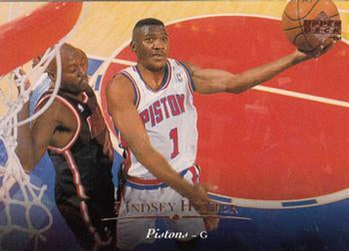 #52 Lindsey Hunter - Detroit Pistons - 1995-96 Upper Deck Basketball