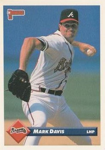 #52 Mark Davis - Atlanta Braves - 1993 Donruss Baseball