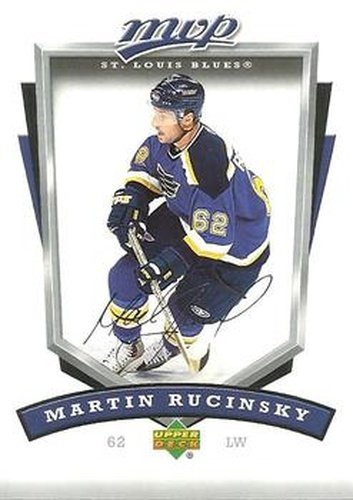 #252 Martin Rucinsky - St. Louis Blues - 2006-07 Upper Deck MVP Hockey