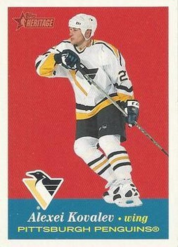 #52 Alex Kovalev - Pittsburgh Penguins - 2001-02 Topps Heritage Hockey