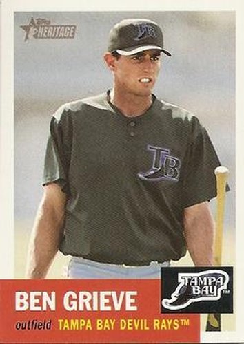 #52 Ben Grieve - Tampa Bay Devil Rays - 2002 Topps Heritage Baseball