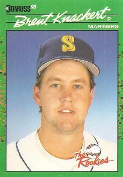 #52 Brent Knackert - Seattle Mariners - 1990 Donruss The Rookies Baseball