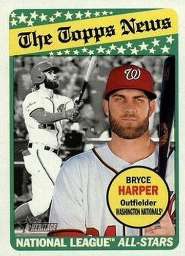 #52 Bryce Harper - Washington Nationals - 2018 Topps Heritage Baseball