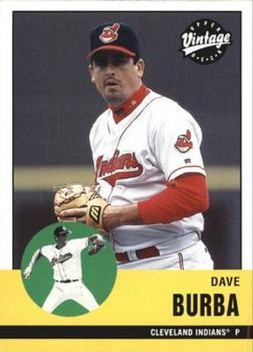 #52 Dave Burba - Cleveland Indians - 2001 Upper Deck Vintage Baseball