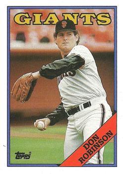#52 Don Robinson - San Francisco Giants - 1988 Topps Baseball