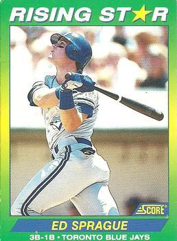 #52 Ed Sprague - Toronto Blue Jays - 1992 Score 100 Rising Stars Baseball