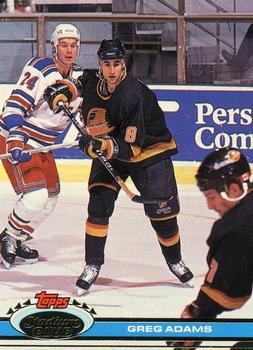 #52 Greg Adams - Vancouver Canucks - 1991-92 Stadium Club Hockey