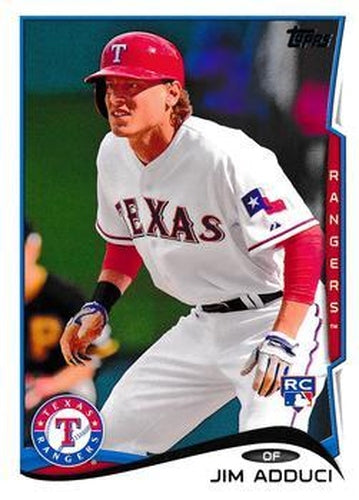 #52 Jim Adduci - Texas Rangers - 2014 Topps Baseball