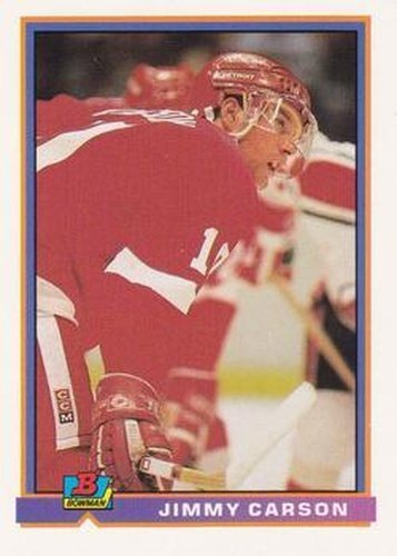 #52 Jimmy Carson - Detroit Red Wings - 1991-92 Bowman Hockey