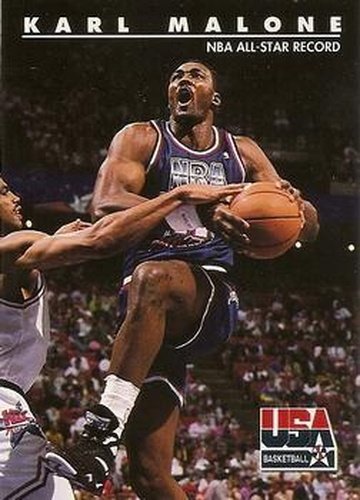 #52 Karl Malone - USA - 1992 SkyBox USA Basketball