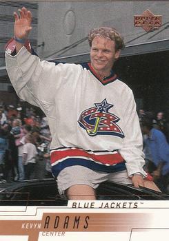 #52 Kevyn Adams - Columbus Blue Jackets - 2000-01 Upper Deck Hockey