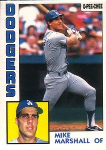#52 Mike Marshall - Los Angeles Dodgers - 1984 O-Pee-Chee Baseball