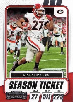 #52 Nick Chubb - Georgia Bulldogs - 2021 Panini Contenders Draft Picks Football