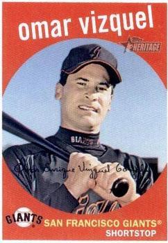 #52 Omar Vizquel - San Francisco Giants - 2008 Topps Heritage Baseball
