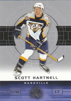 #52 Scott Hartnell - Nashville Predators - 2002-03 SP Authentic Hockey