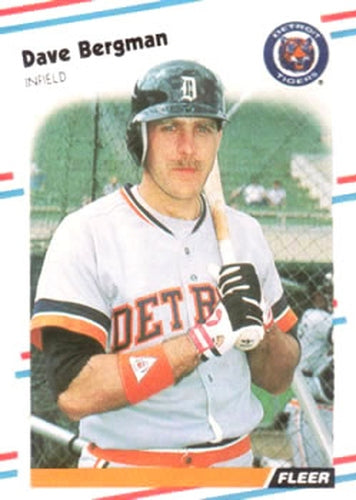 #52 Dave Bergman - Detroit Tigers - 1988 Fleer Baseball