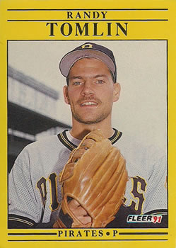 #52 Randy Tomlin - Pittsburgh Pirates - 1991 Fleer Baseball