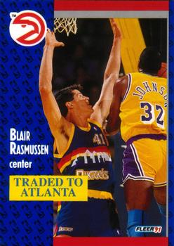 #52 Blair Rasmussen - Atlanta Hawks - 1991-92 Fleer Basketball