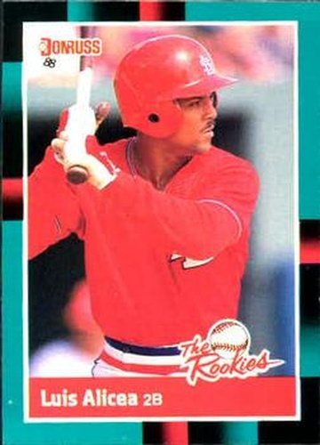 #52 Luis Alicea - St. Louis Cardinals - 1988 Donruss The Rookies Baseball