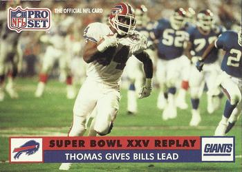 #52 Thurman Thomas - Buffalo Bills - 1991 Pro Set Football