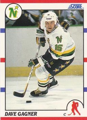 #52 Dave Gagner - Minnesota North Stars - 1990-91 Score Hottest and Rising Stars Hockey