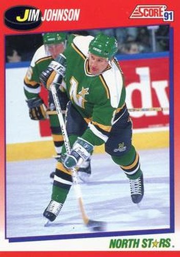 #52 Jim Johnson - Minnesota North Stars - 1991-92 Score Canadian Bilingual Hockey