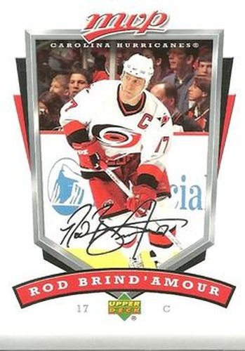 #52 Rod Brind'Amour - Carolina Hurricanes - 2006-07 Upper Deck MVP Hockey