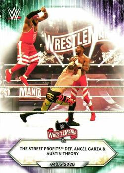 #52 The Street Profits def. Angel Garza & Austin Theory - 2021 Topps WWE Wrestling