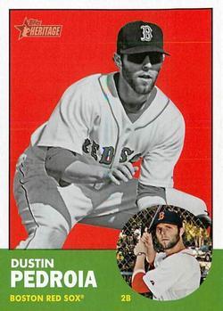 #52b Dustin Pedroia - Boston Red Sox - 2012 Topps Heritage Baseball