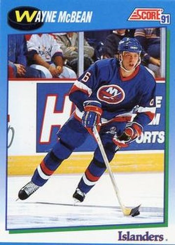 #530 Wayne McBean - New York Islanders - 1991-92 Score Canadian Hockey