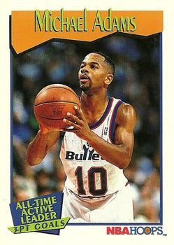 #530 Michael Adams - Washington Bullets - 1991-92 Hoops Basketball
