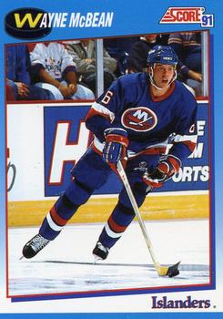 #530 Wayne McBean - New York Islanders - 1991-92 Score Canadian Bilingual Hockey