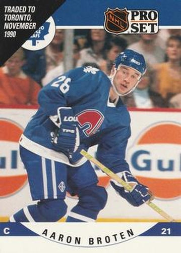 #530 Aaron Broten - Toronto Maple Leafs - 1990-91 Pro Set Hockey
