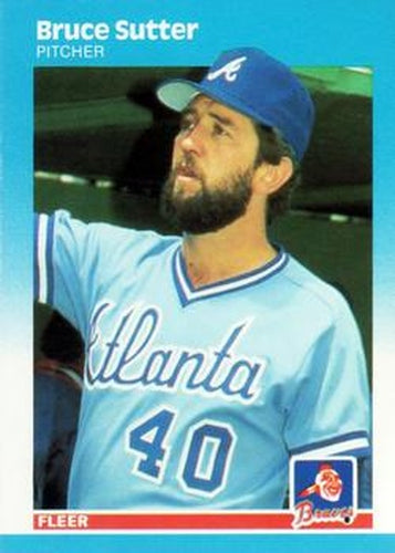 #530 Bruce Sutter - Atlanta Braves - 1987 Fleer Baseball