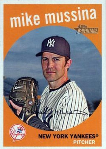 #530 Mike Mussina - New York Yankees - 2008 Topps Heritage Baseball