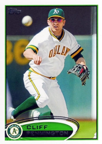 #530 Cliff Pennington - Oakland Athletics - 2012 Topps Baseball