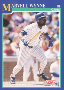 #531 Marvell Wynne - Chicago Cubs - 1991 Score Baseball