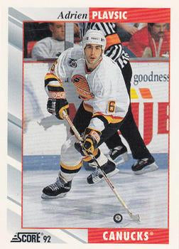 #531 Adrien Plavsic - Vancouver Canucks - 1992-93 Score USA Hockey